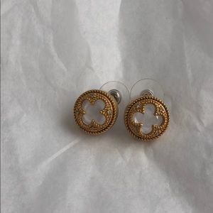 925 sterling button earrings